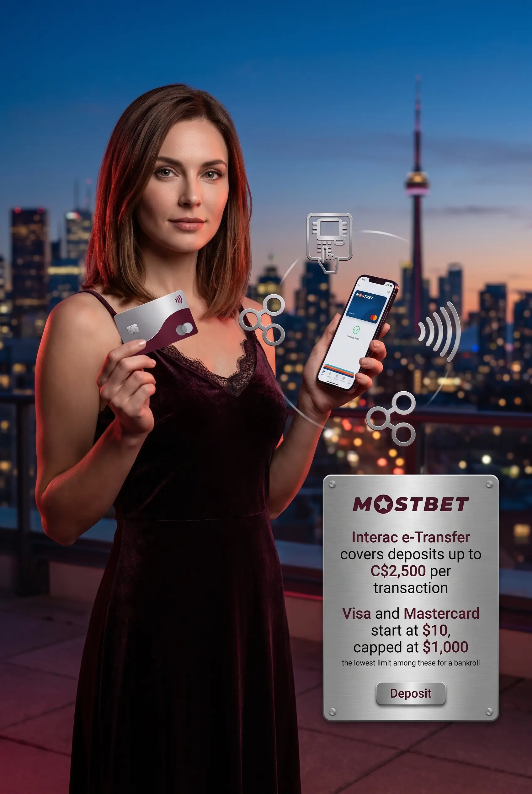 CAD payment methods for Mostbet Casino