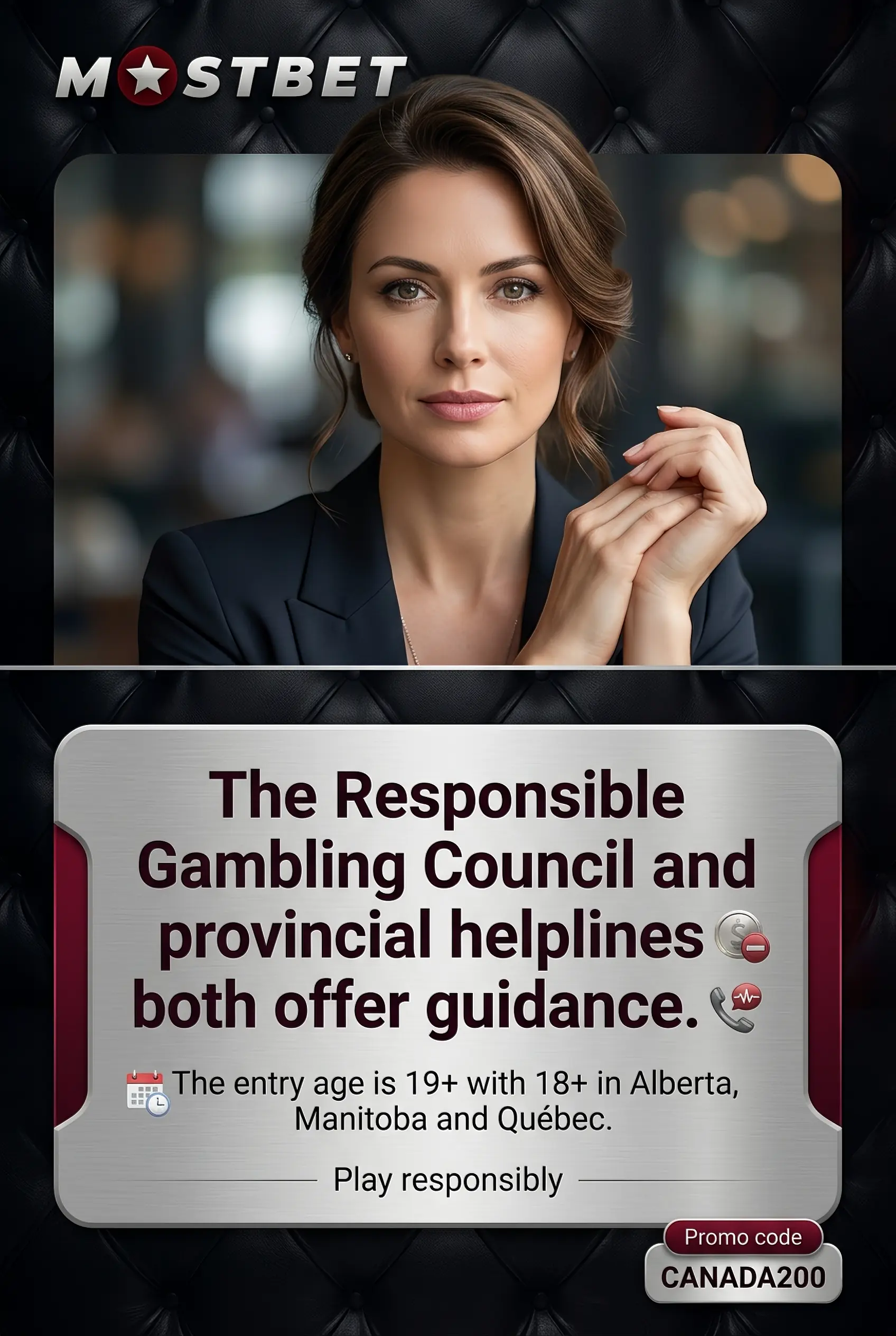 Responsible gambling information in Canada
